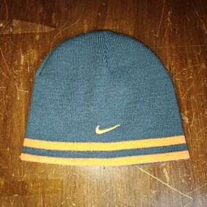 Nike Grey and Orange Beanie Youth OS